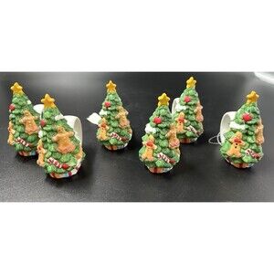 Christmas Tree Ceramic Napkin Rings (6)